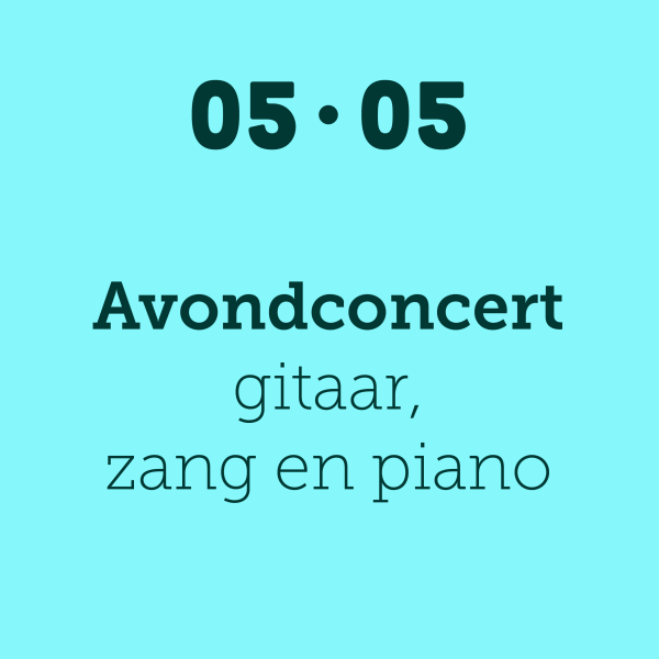 Avondconcert gitaar, zang en piano