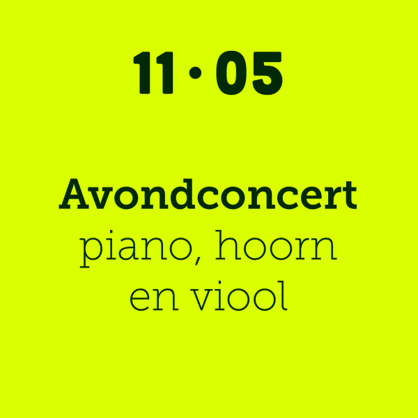 Avondconcert piano, hoorn & viool